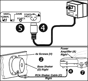 Bass Shaker power transformer connection